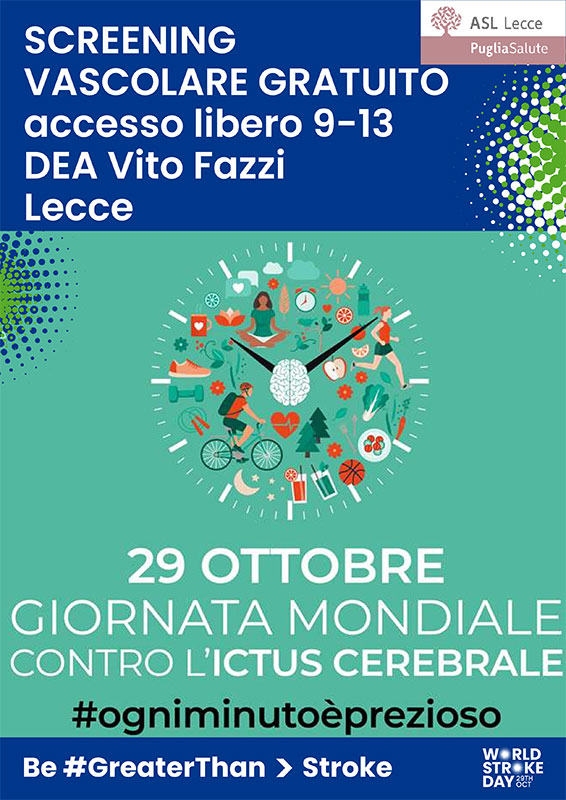 Giornata Mondiale Dell'ictus, Domenica 29 Ottobre Screening Gratuito Al ...